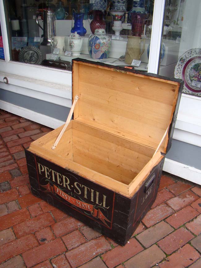 A charming 19th century seaman's trunk inscribed "Peter Still, First Mate, Chatham, 1891." — image 4